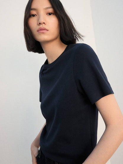 Women Twisted Pure Cotton T-shirt