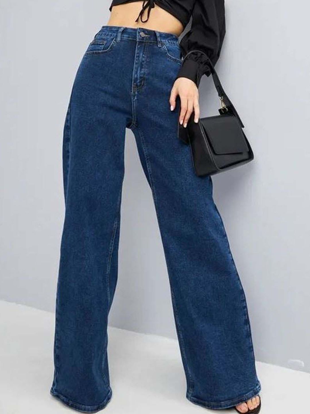 Women Wide Leg High-Rise Jeans