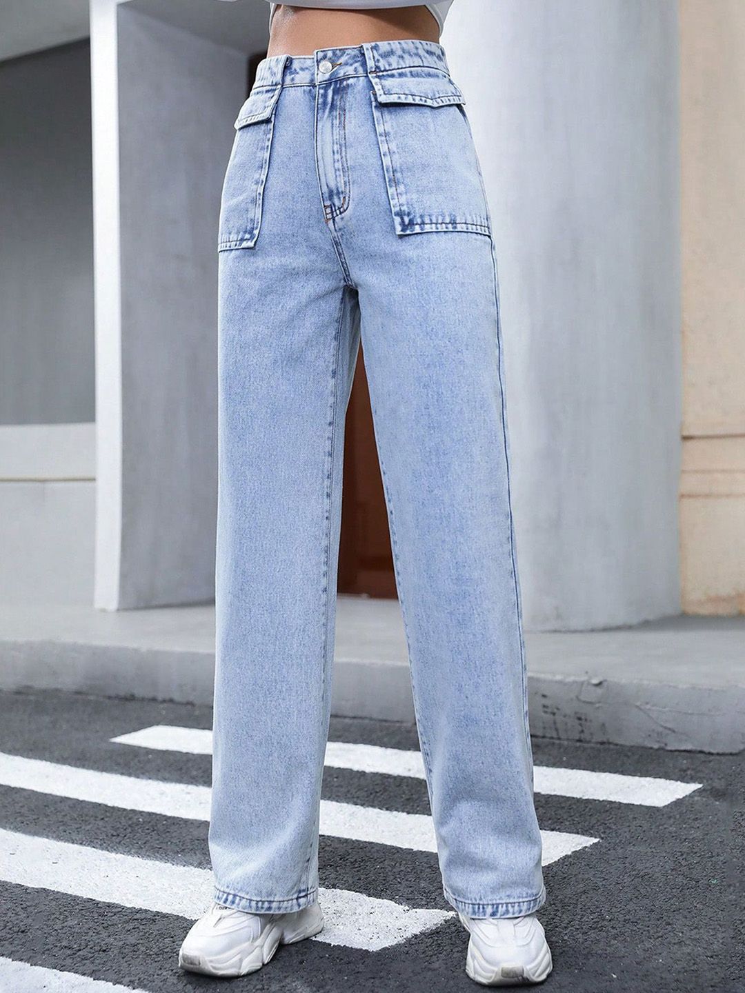 Women High-Rise Heavy Fade Jeans