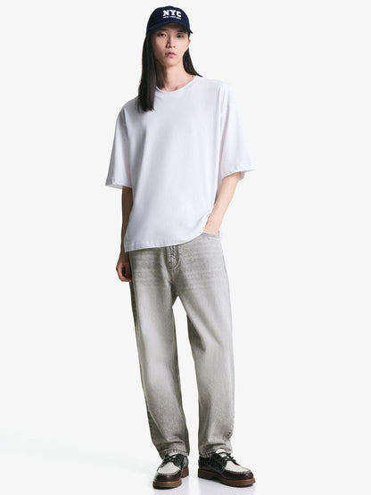 Tapered loose fit jeans