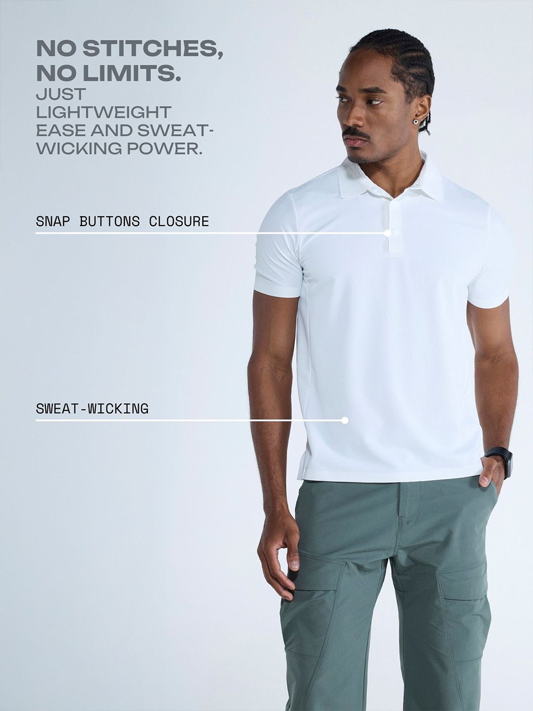 Off-White Mens Bonded Polo