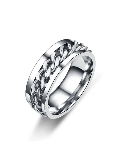 SALTY Pack of 2 Men Runic Silver Band