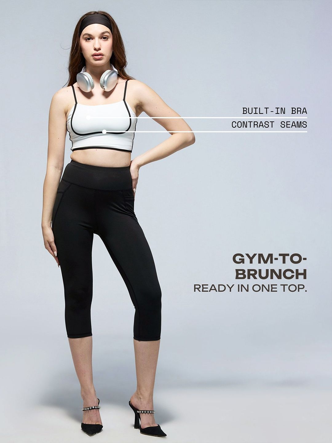 White Contrast Trim Top