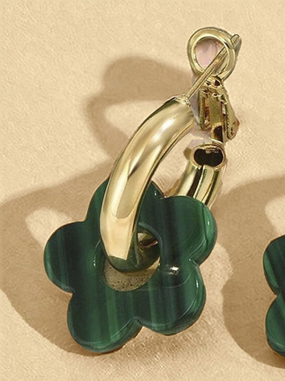 Floral Hoop Earrings