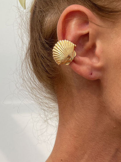 Gold Plated Contemporary Ear Cuff
