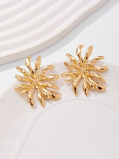 Gold-Plated Contemporary Shaped Studs