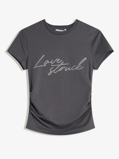 Short sleeve T-shirt with studded print