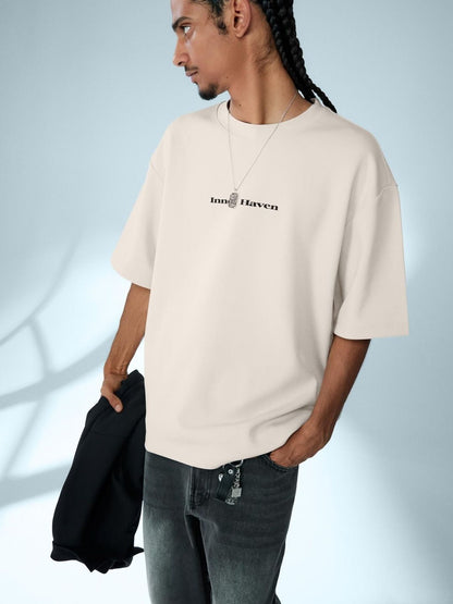 Short sleeve fleece print T-shirt