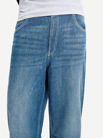 Men Regular Fit Low-Rise Heavy Fade Stretchable Jeans