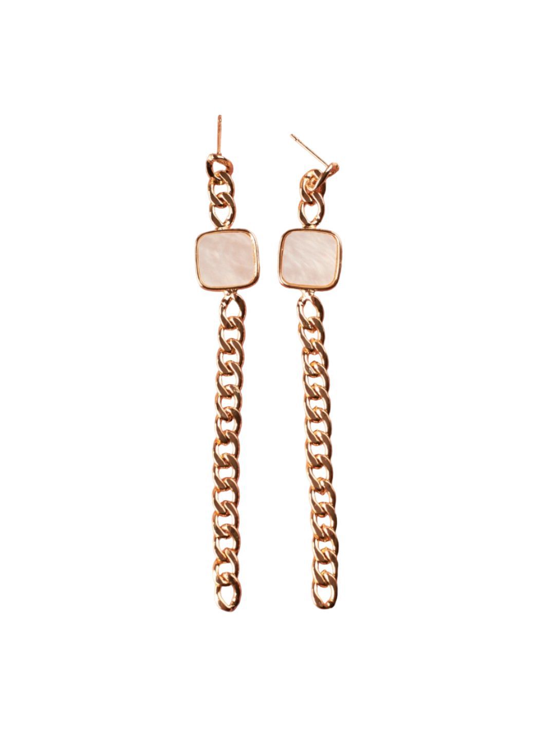 SALTY Gold-Plated Contemporary Drop Earrings