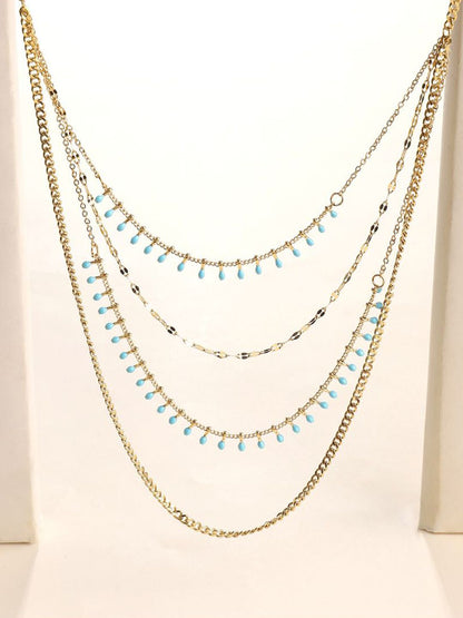 SALTY Sleek Layered Stainless Steel Necklace