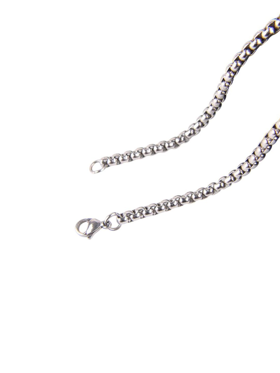 SALTY Pack of 2 Men Viking horn Silver Chain