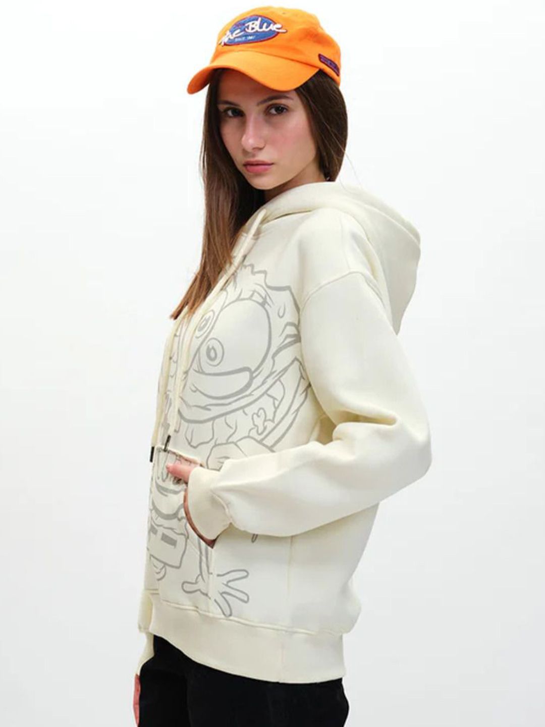 Women SpongeBob SquarePants Printed Hooded Sweatshirt