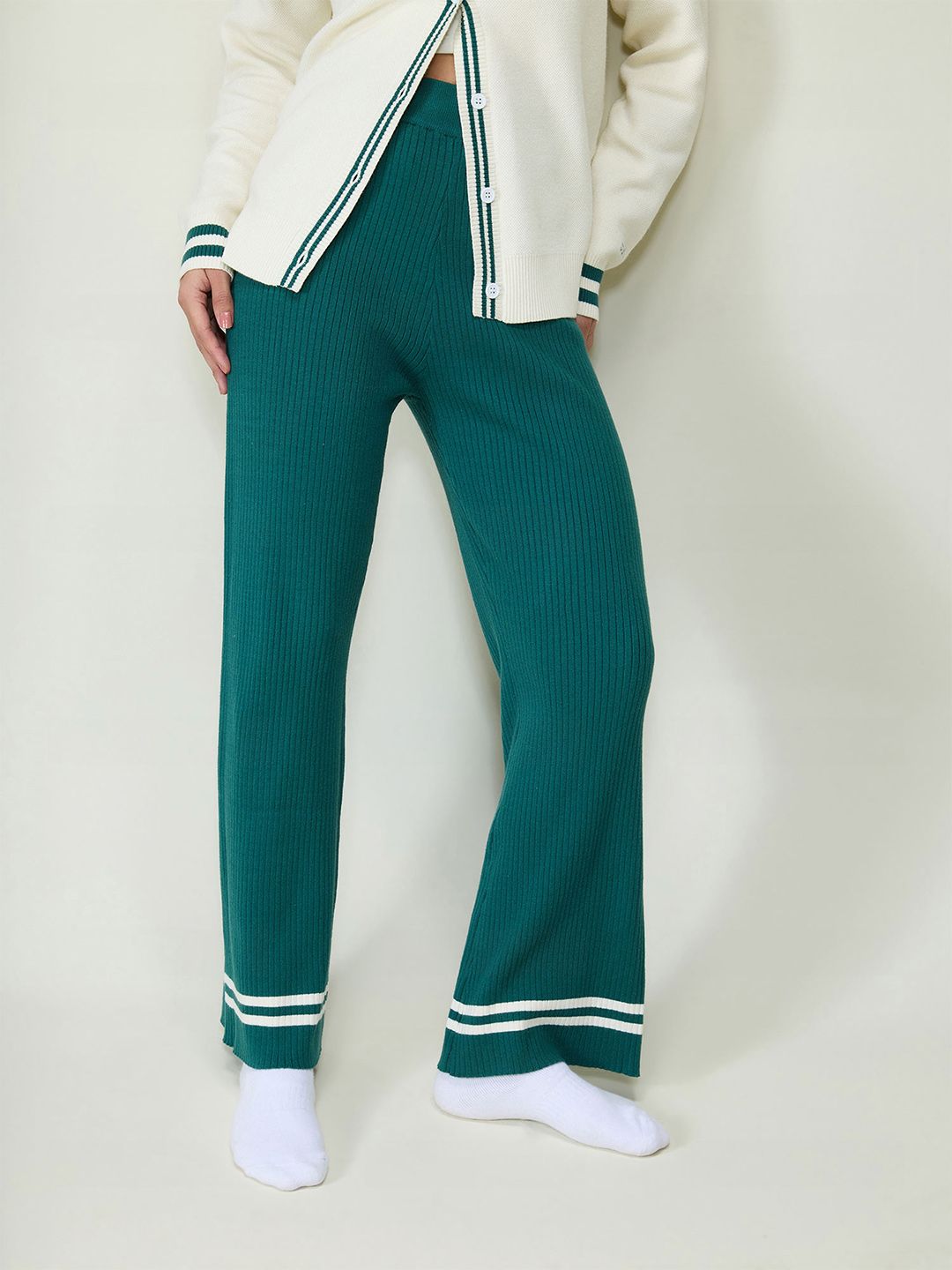 Pine Rib-knit Trousers