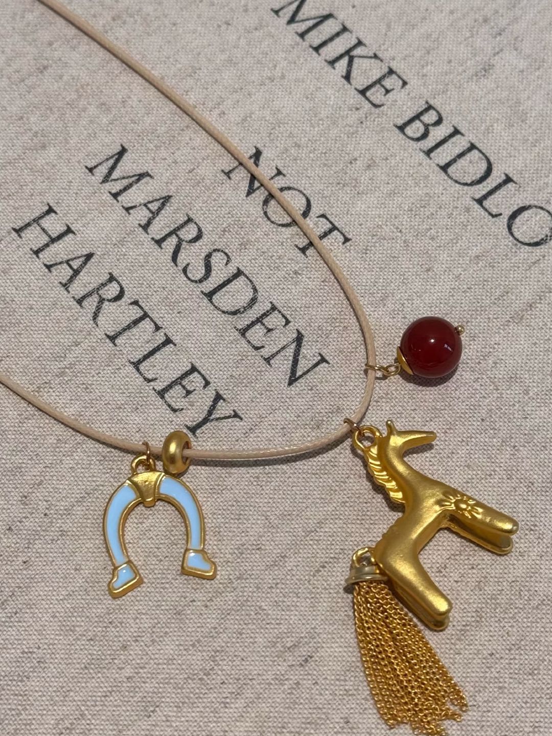 Gold-Plated Enamelled Necklace