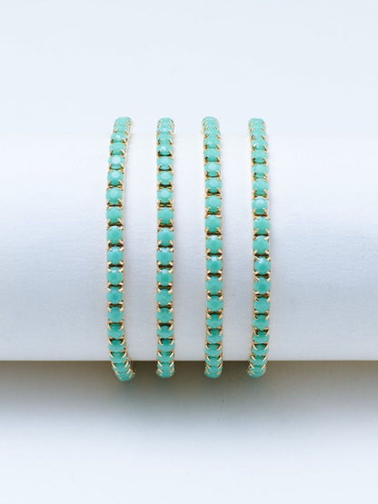 SALTY Pack of 2 Women Set of 4 Seaglass Stretchable Band