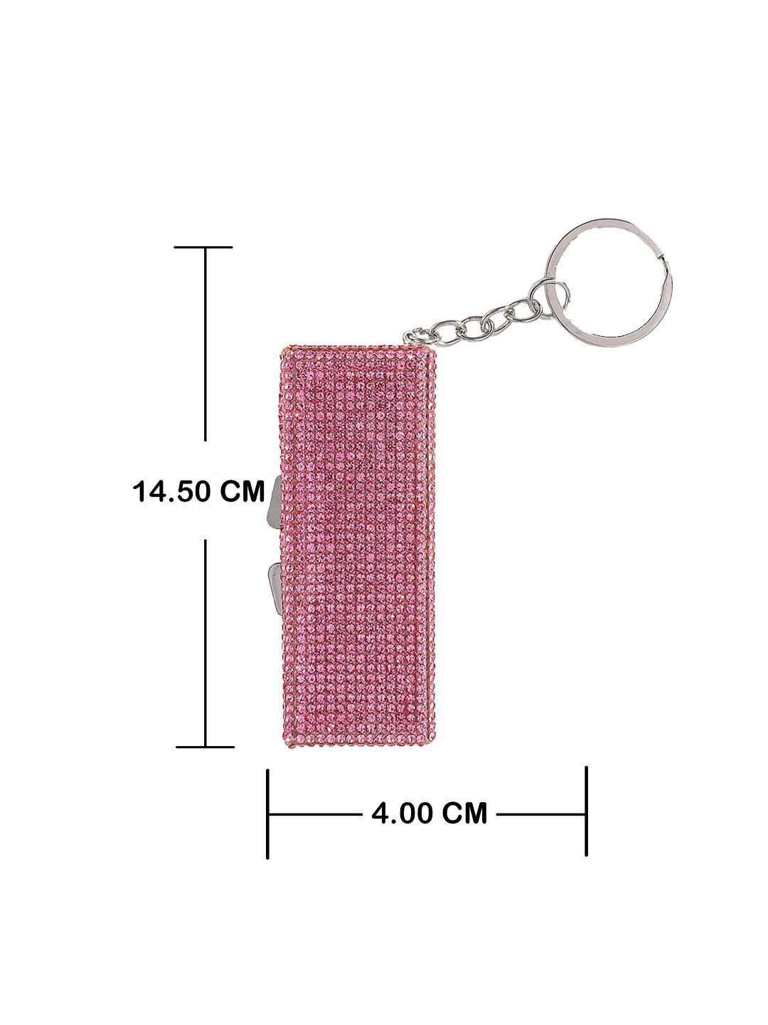 SALTY Pink & Grey Rhinestone Mini Organiser Bagpack Charm