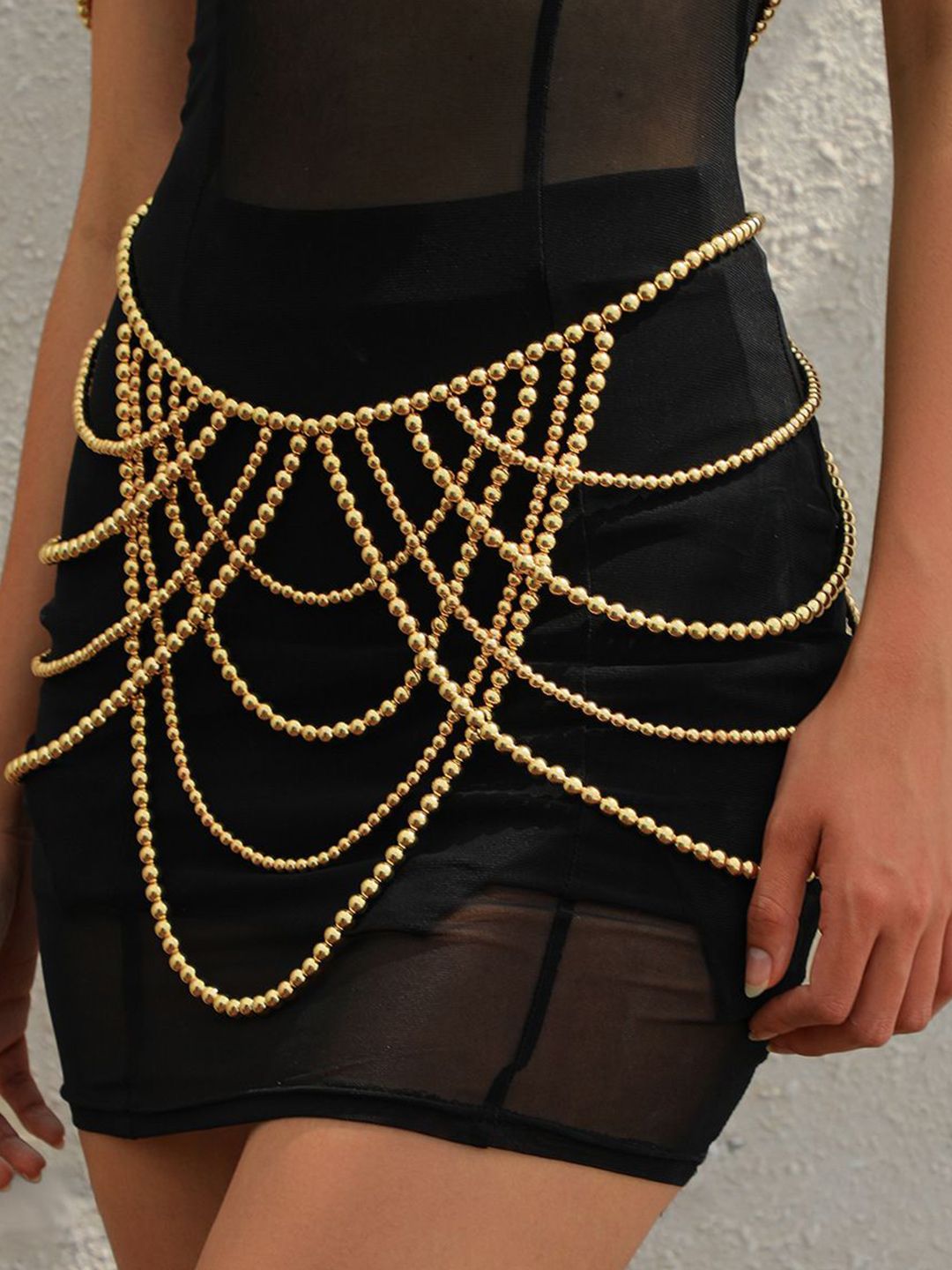 Gold-Plated Layered Body Chain