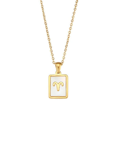 SALTY Pack of 2 Women Sign of the Stars Zodiac Necklace - Aries