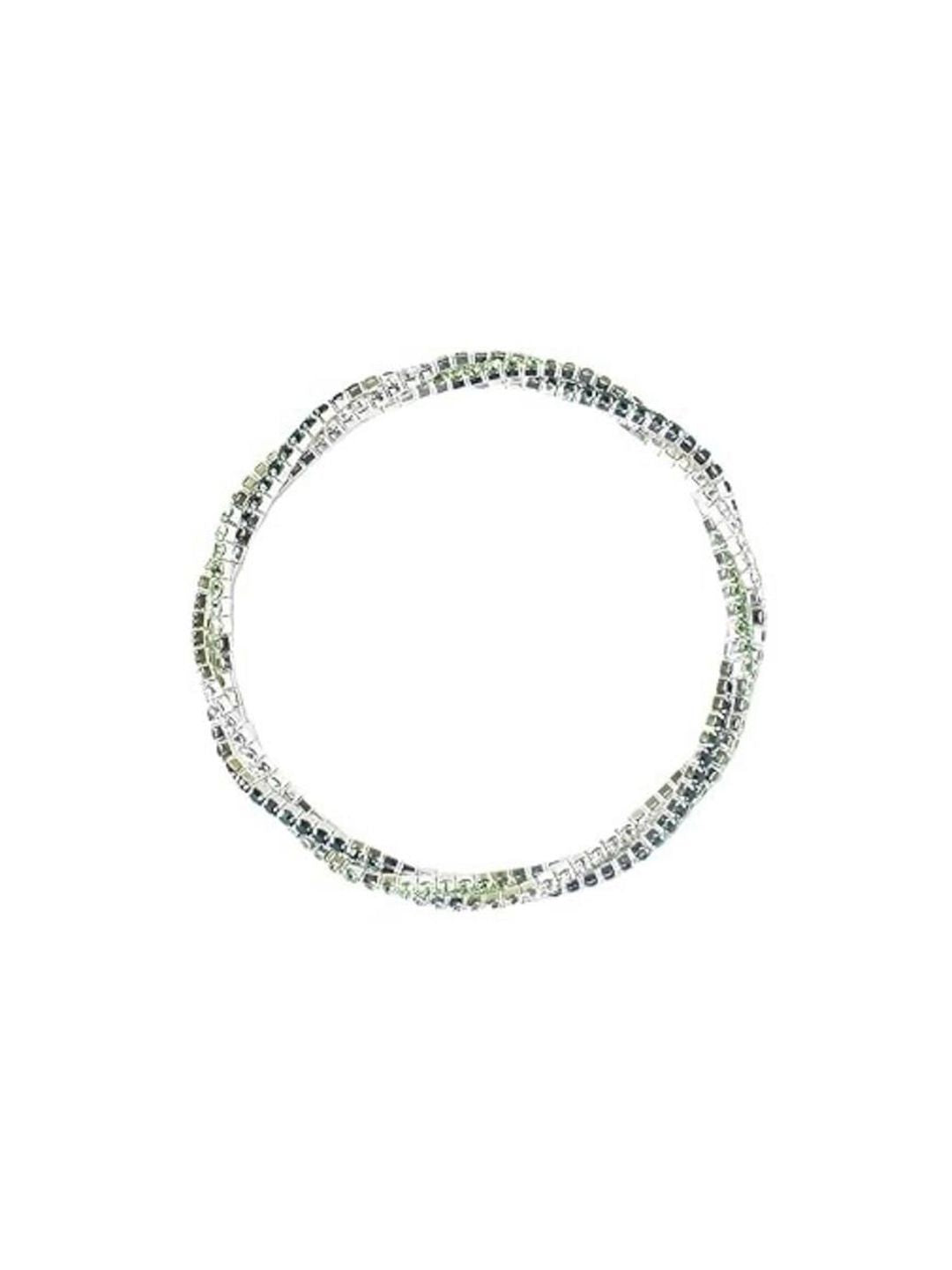 SALTY Ebony Erythra Women Artificial Stones Studded Stretchable Elasticated Bracelet