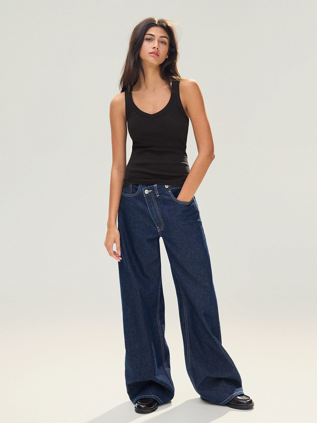 Basic rib vest top