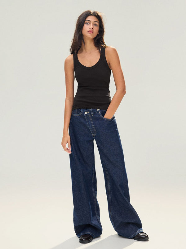 Basic rib vest top