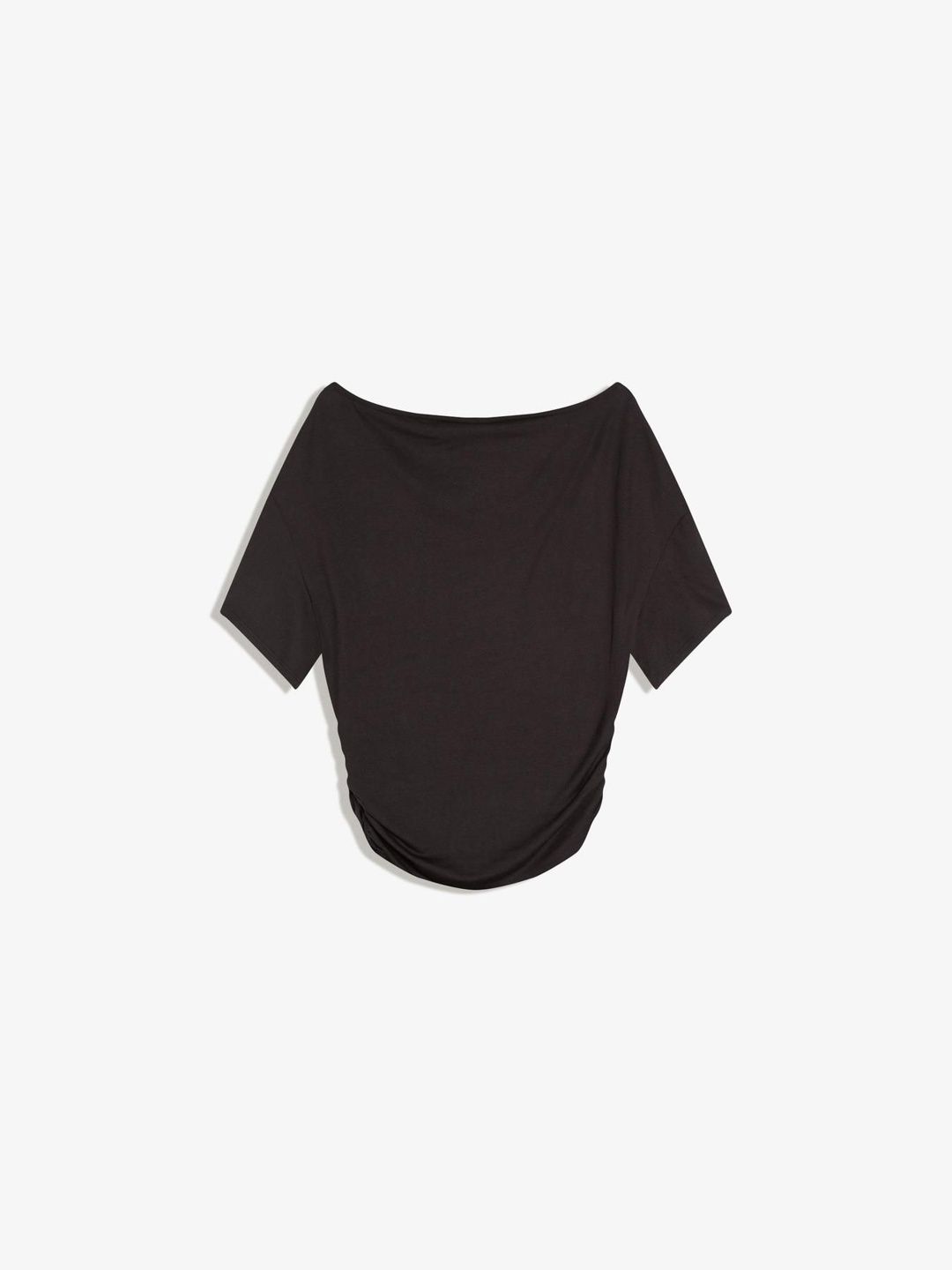 Asymmetric print short sleeve T-shirt
