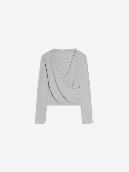 Long sleeve studded T-shirt