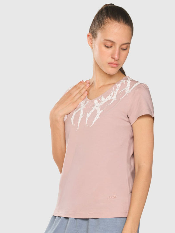 Women Graphic Printed V-Neck T-shirt