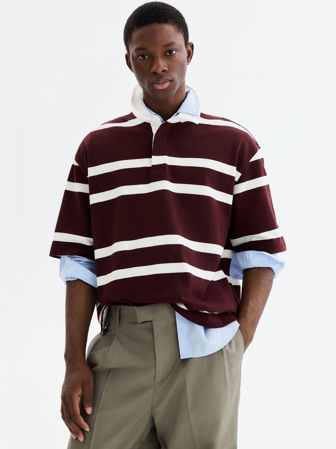 Loose Fit Cotton Rugby Shirt