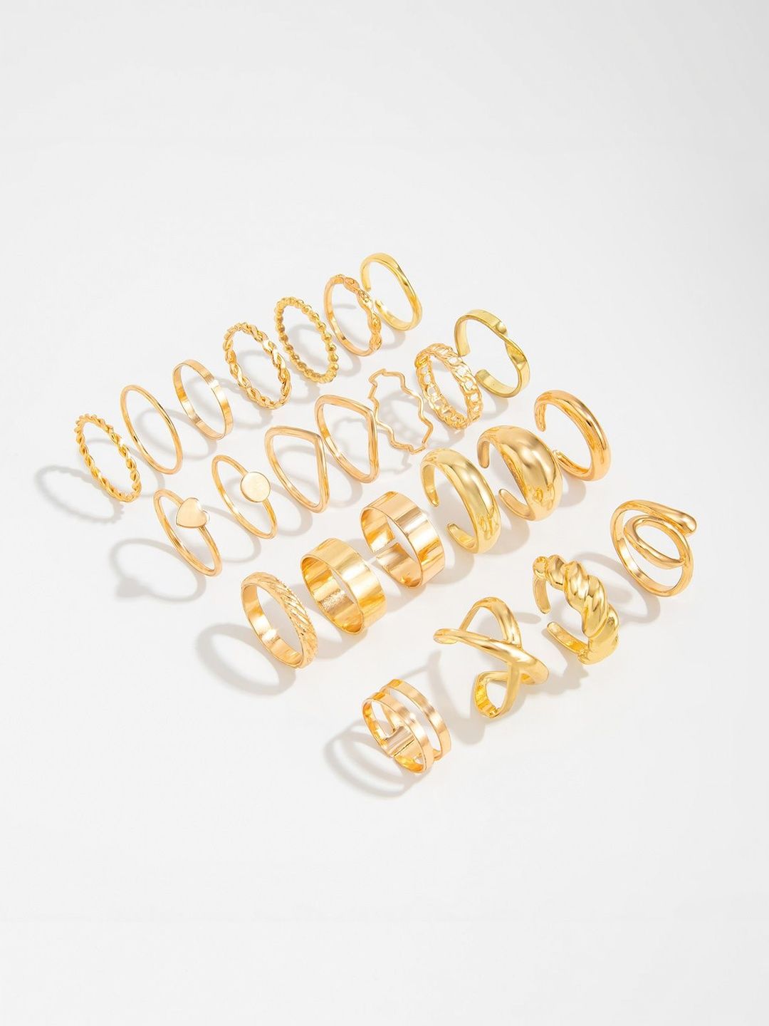 Set Of 24 Gold-Plated Finger Ring