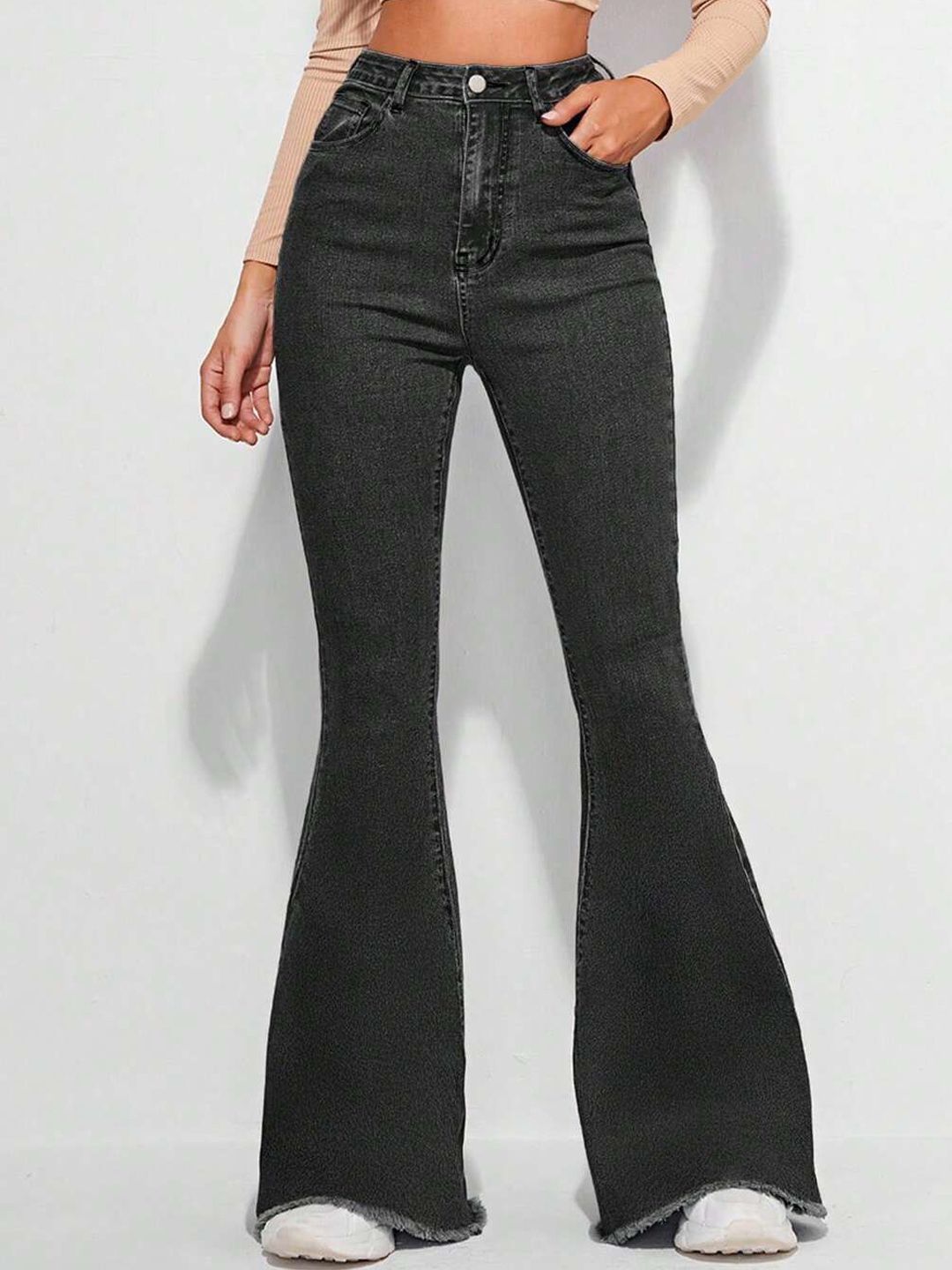 Women Bootilicious Bootcut High-Rise Cotton Jeans