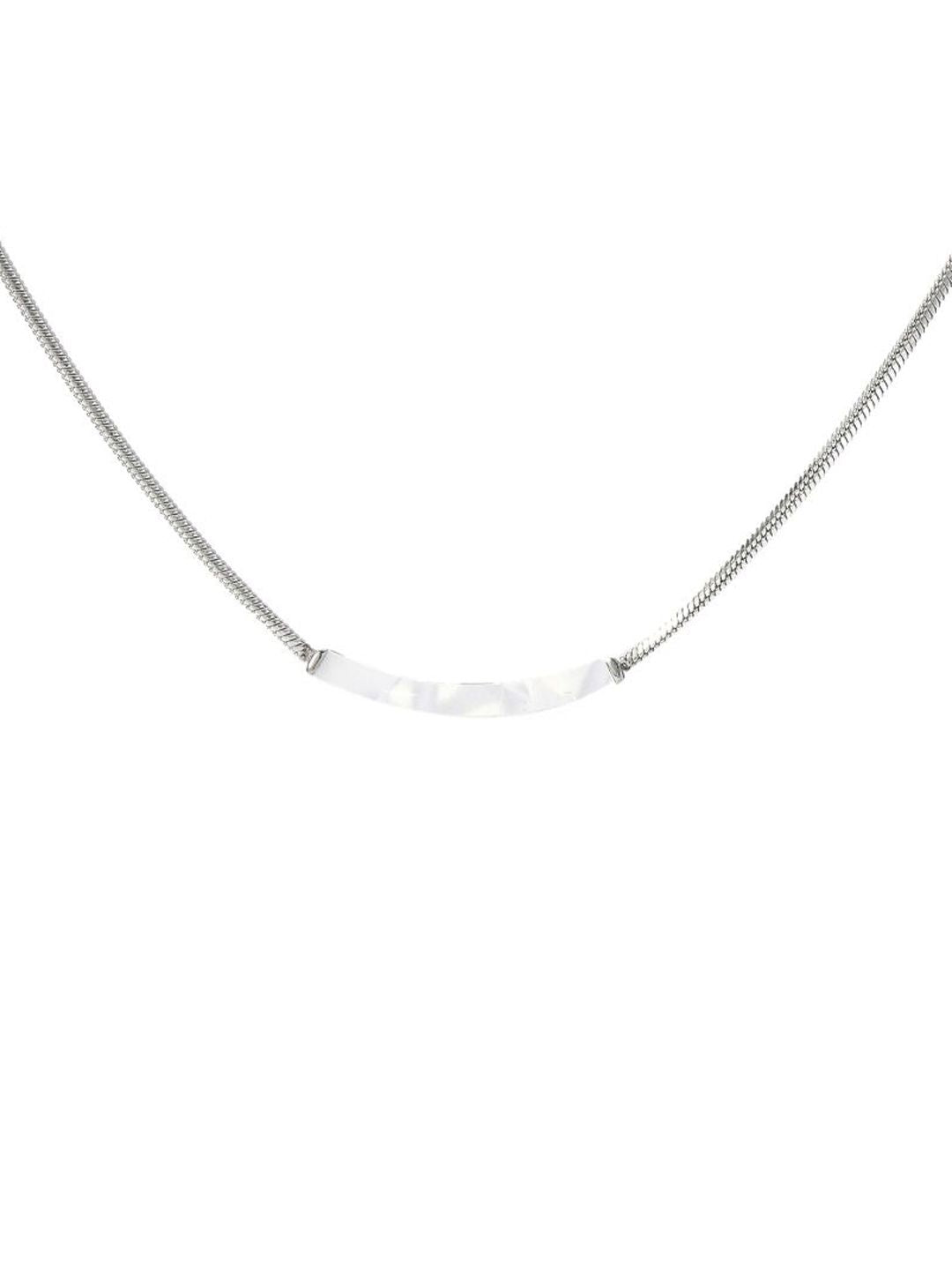 SALTY Satin Shine Silver Necklace