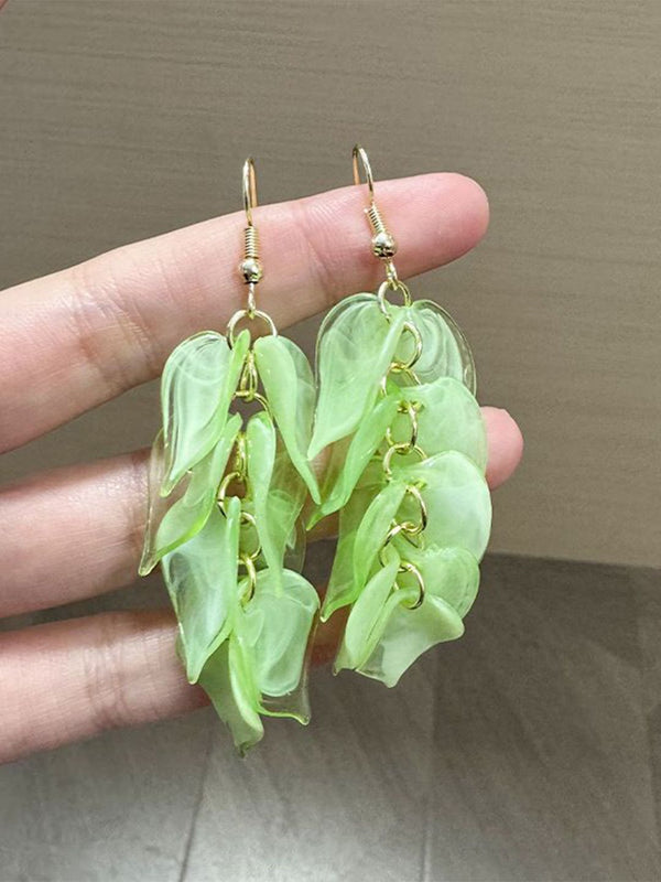 Leaf Shaped Drop Earrings