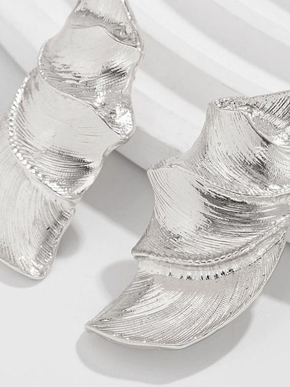 Silver-Plated Contemporary Studs