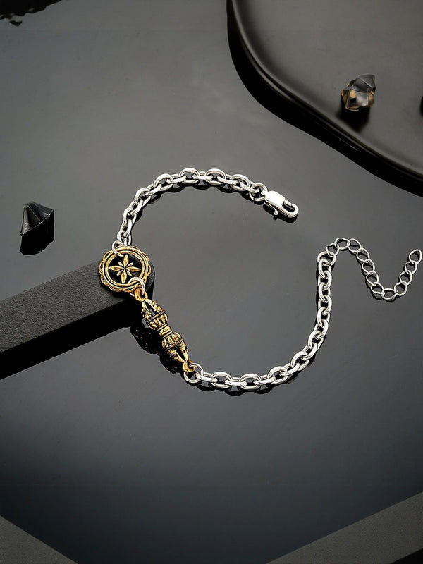 Men Silver-Plated Armlet Bracelet