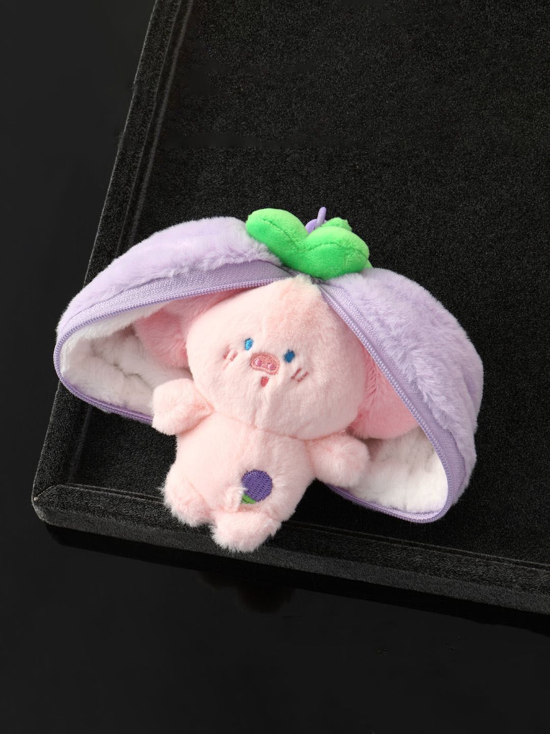 SALTY Mini Furry Zipper Pouch Bag Charm