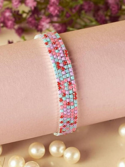 SALTY  Set Of 5 Rose Stretchable Bands Bangle