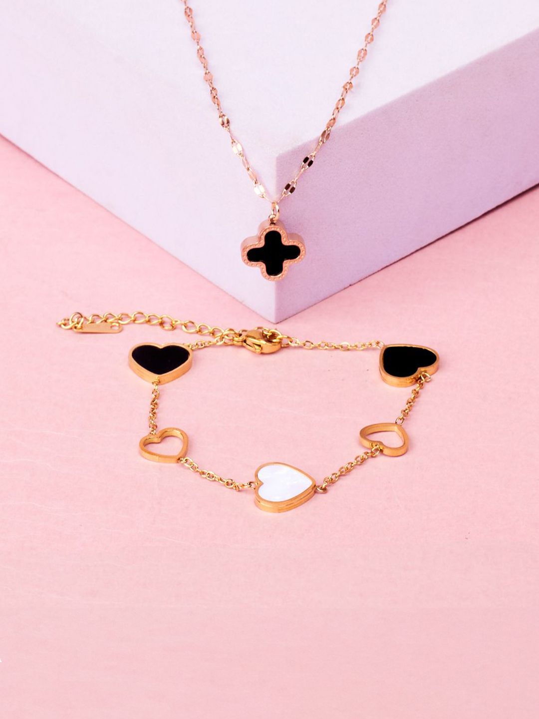 SALTY Bracelet & Necklace Midnight Enchantress & Everlasting Love Chain Jewellery Combo
