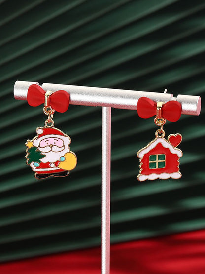 Gold-Plated Contemporary Chunky Drop Earrings
