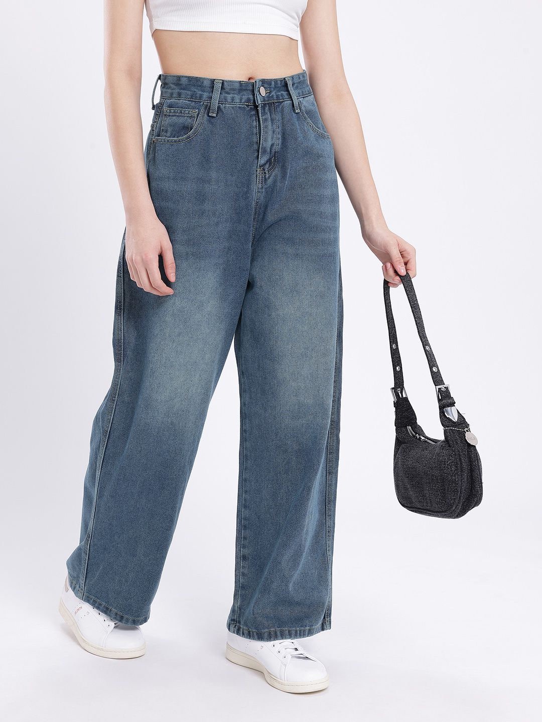 Women Mid-Rise Light Fade Flared Jeans