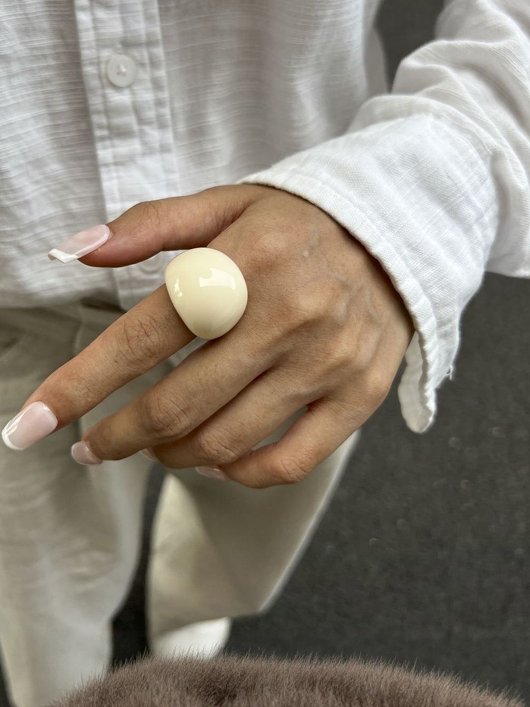 Women Set of 4 Handcrafted Resin Finger Rings