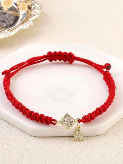 SALTY Women Artificial Stones Studded Stainless Steel Charm Bracelet
