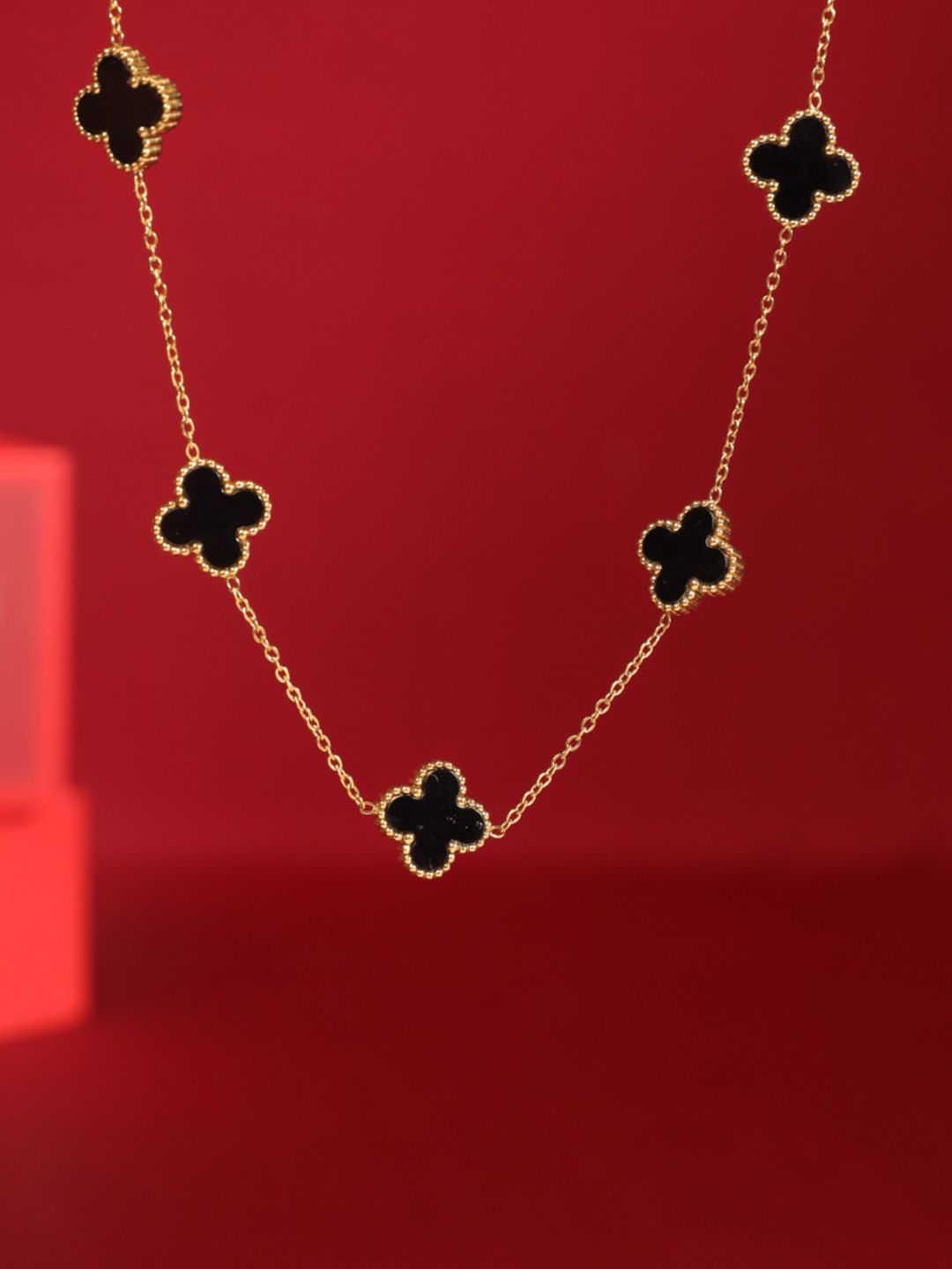 SALTY Charm of the Night Clover Pendant Necklace