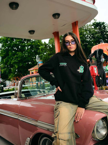 Women Printed Hooded Pullover Sweatshirt