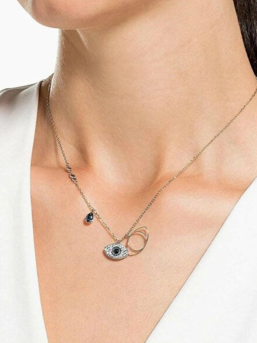 SALTY Sapphire Evil Eye Necklace For Women & Girls