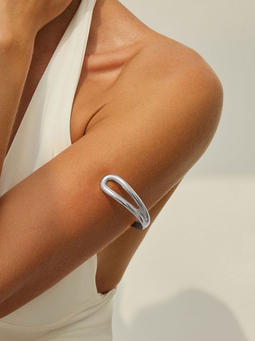 Women Silver-Plated Cuff Bracelet