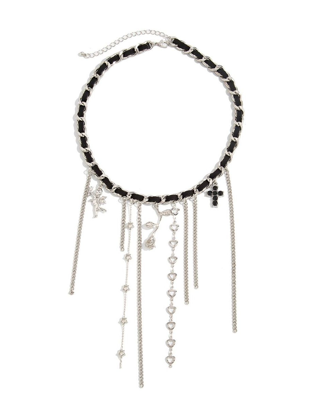 Silver-Plated Enamelled Necklace