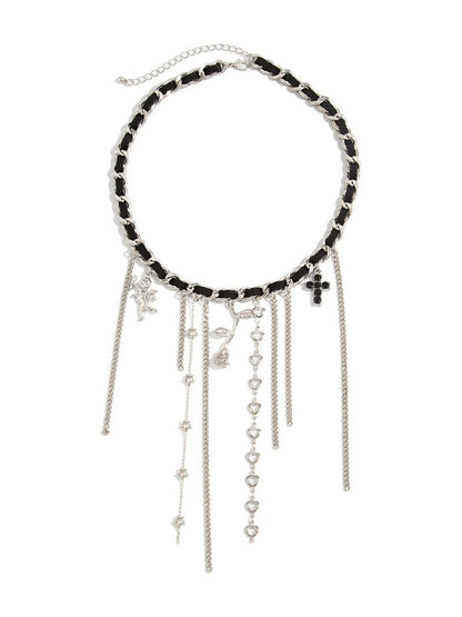 Silver-Plated Enamelled Necklace