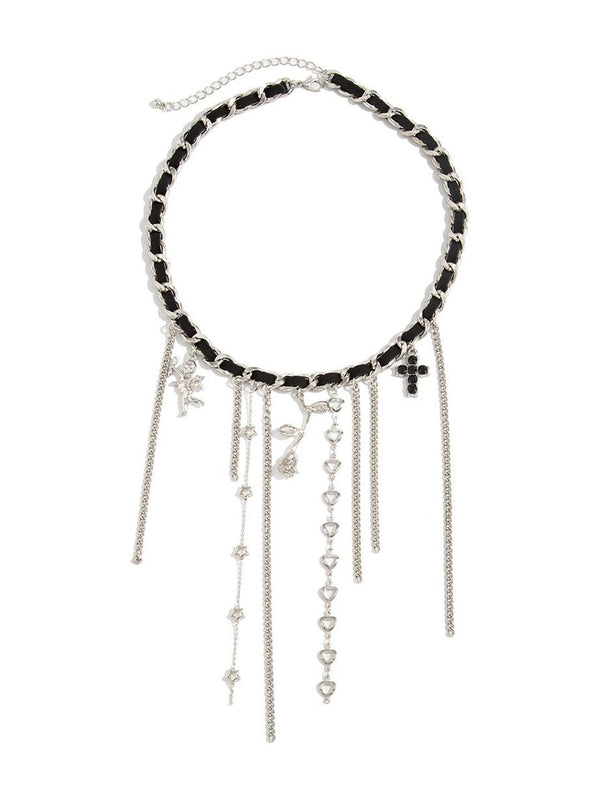 Silver-Plated Enamelled Necklace